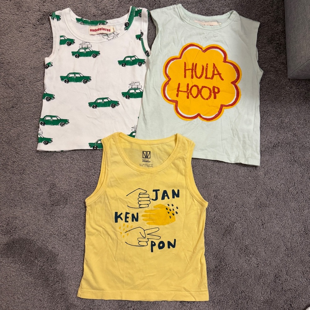 100% Organic Cotton Kids Tank Tops